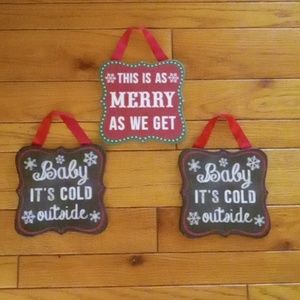 Christmas wooden decor. New with tags. Make a great gift!